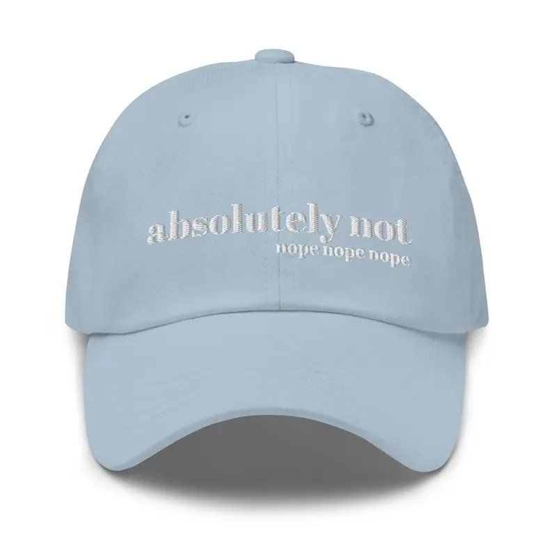 Absolutely Not Hat Light Blue (White)